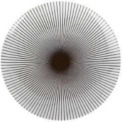 Assiette plate rayure noire et blanche