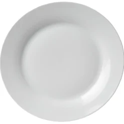 Assiette plate ronde blanche