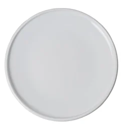 Assiette plate ronde blanche Terra