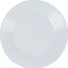 Assiette plate ronde blanche Harena