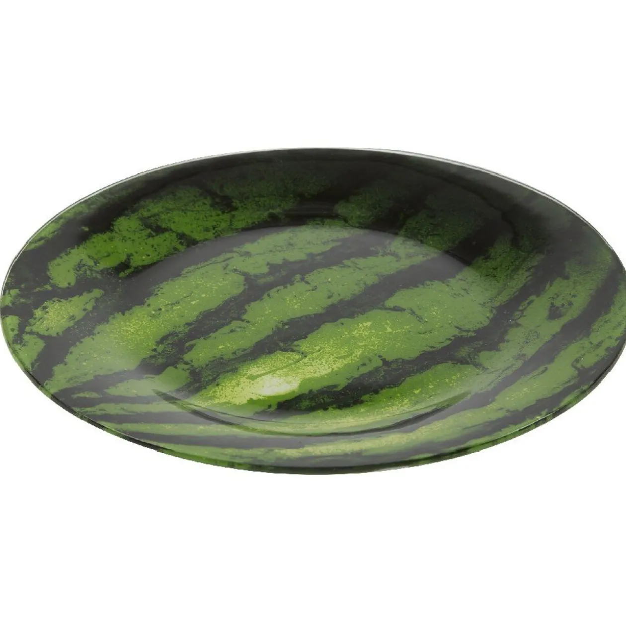 Assiette plate ronde imprimée pastèque