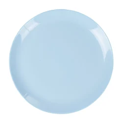 Assiette plate ronde Luminarc unie bleu clair Diwali
