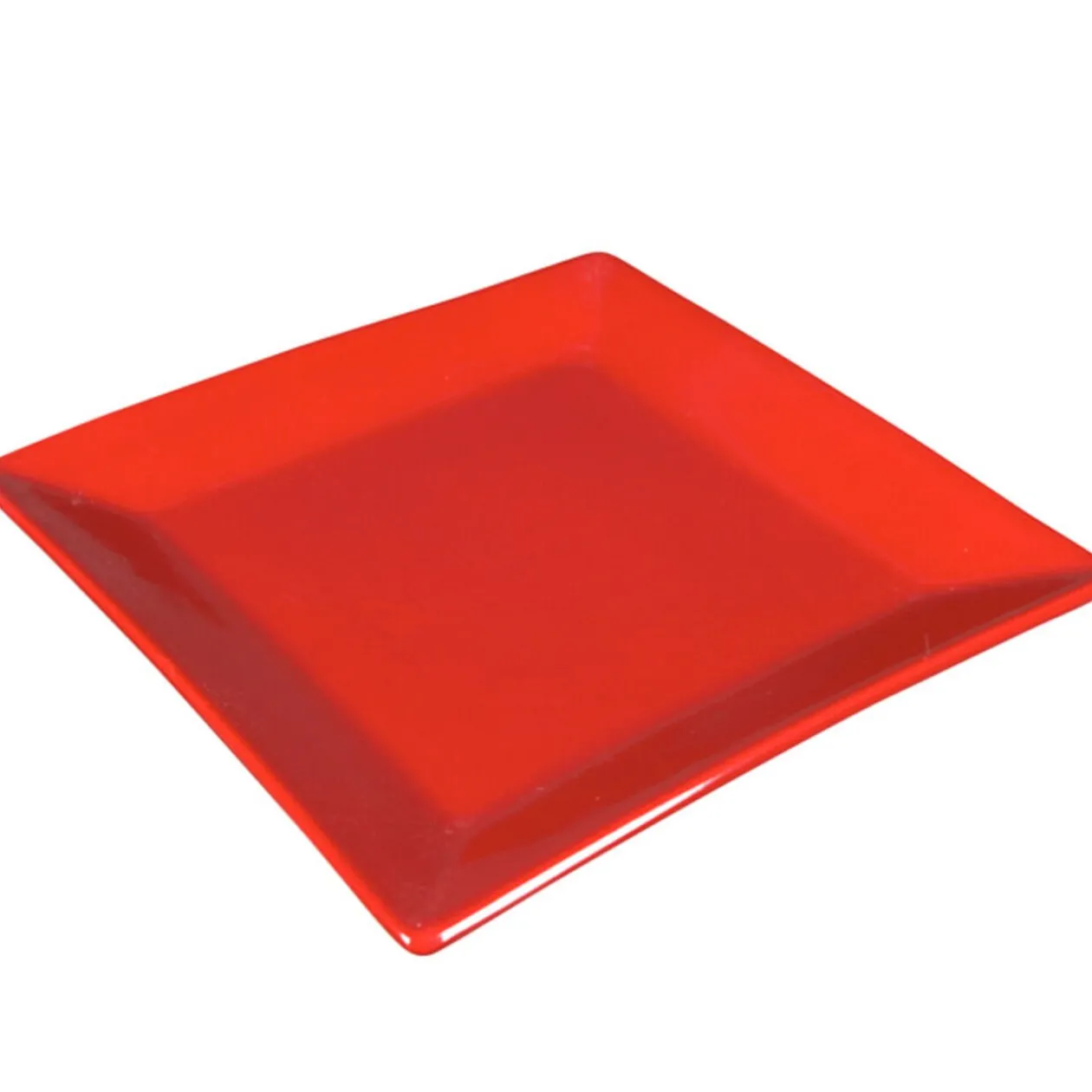 Assiette plate rouge
