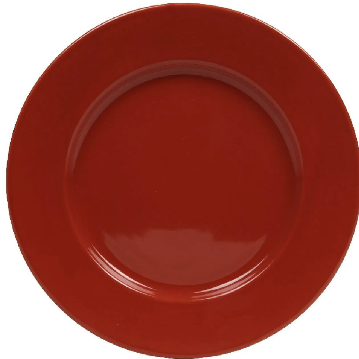 Assiette plate rouge