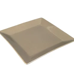 Assiette plate taupe