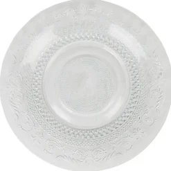 Assiette plate transparente ciselée
