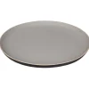 Assiette plate Zenco bicolore gris et taupe