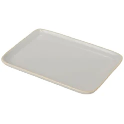 Assiette rectangulaire faïence gris 28,5x19,5cm