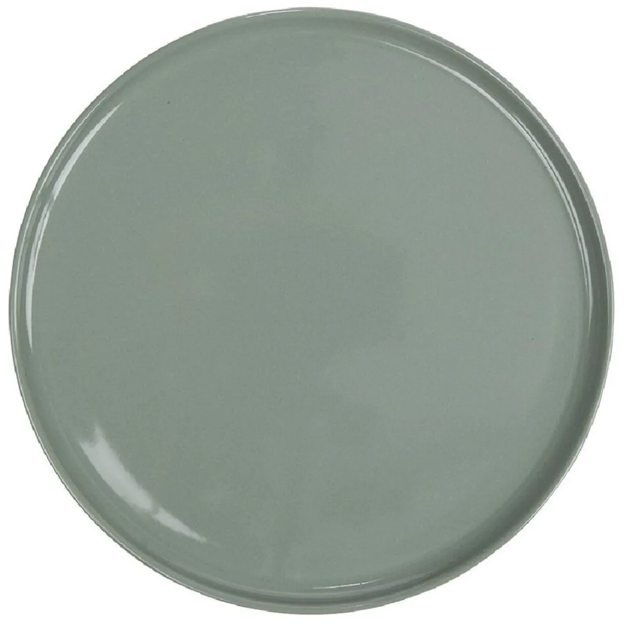 Assiette ronde plate Nordic porcelaine vert