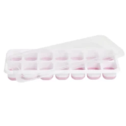 Bac à 14 glaçons avec couvercle 21x8cm - 3 coloris