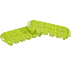 Bac à glaçons en plastique vert 18 compartiments x2