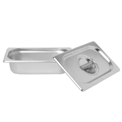 Bac inox avec couvercle préparation conservation L.26,5 cm