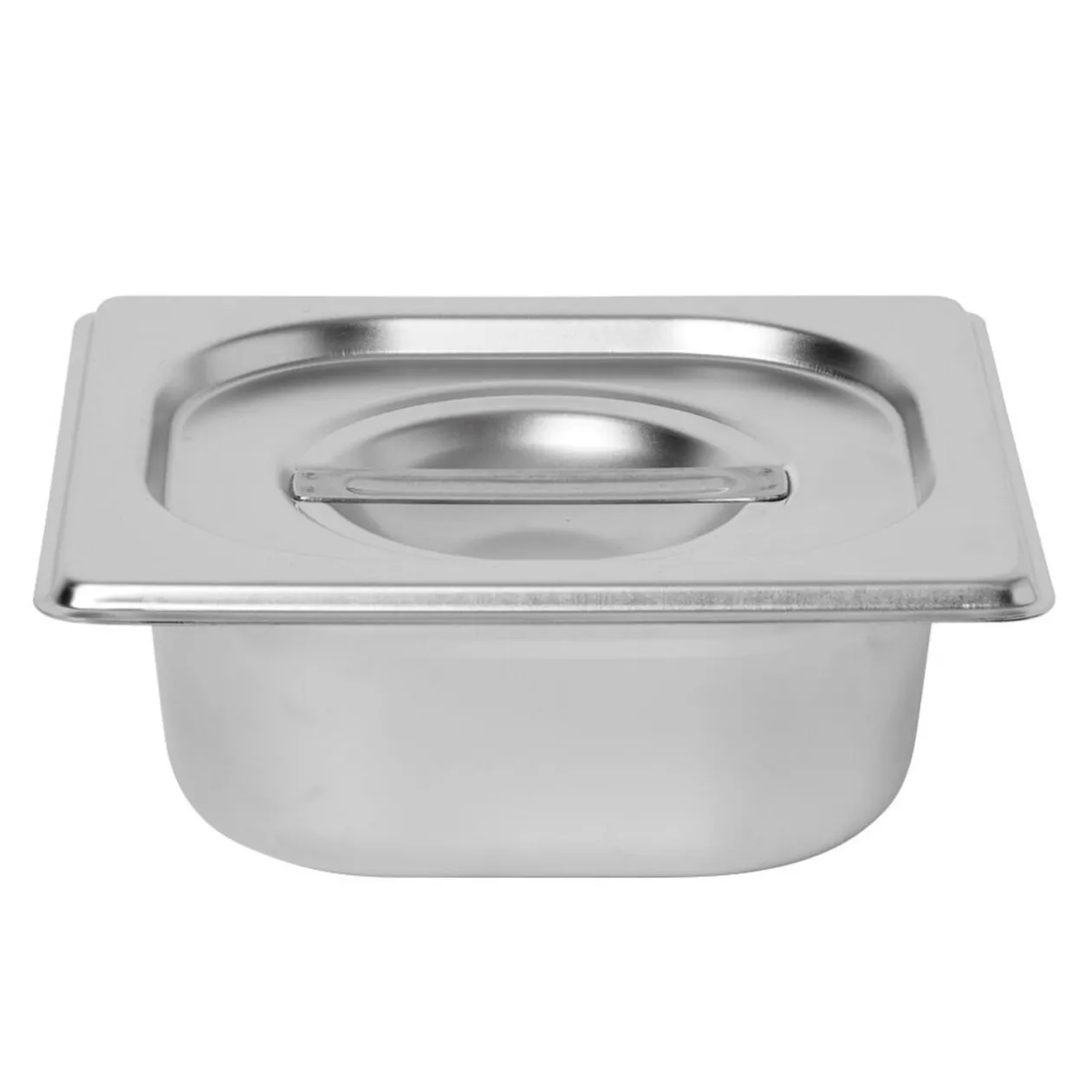 Bac inox avec couvercle préparation conservation L.7,5 cm