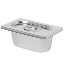 Bac inox avec couvercle préparation conservation L.17,5 cm
