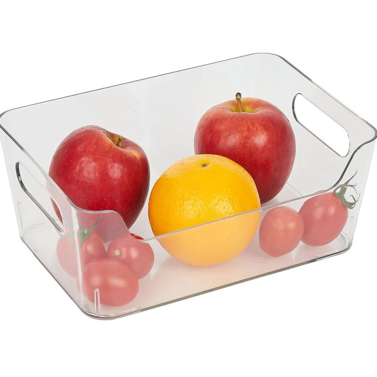 Bac rangement frigo 2L plastique transparent 20,5x14xH8,5cm