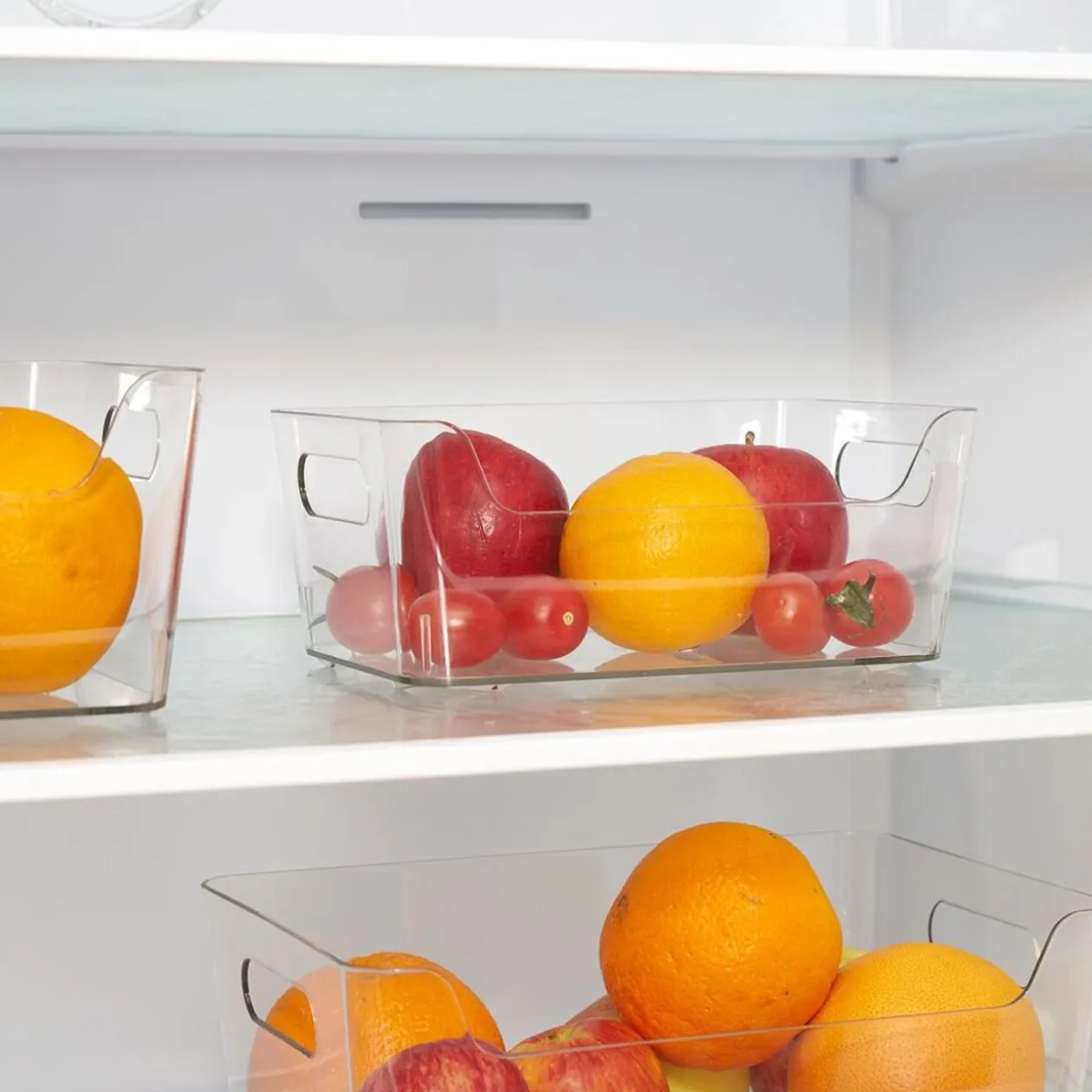 Bac rangement frigo 2L plastique transparent 20,5x14xH8,5cm