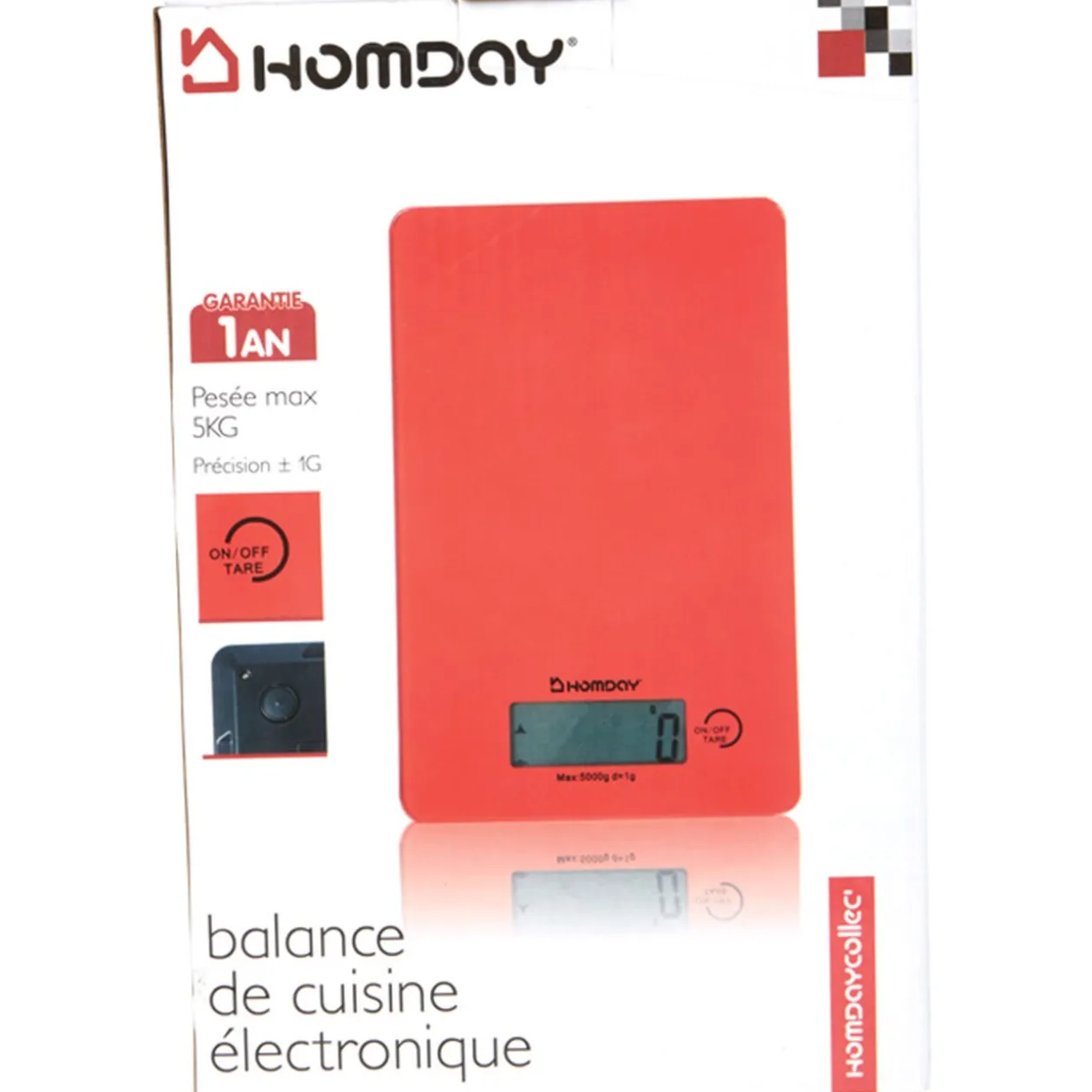 Balance de cuisine électronique Homday rouge