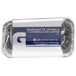 Barquette en aluminium 1L par 5