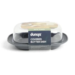 Beurrier plastique sans BPA transparent ou gris 17,4x12,5xH6cm