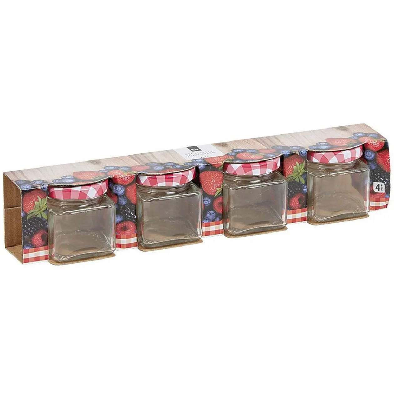 Bocal de conservation en verre 75 ml x 4