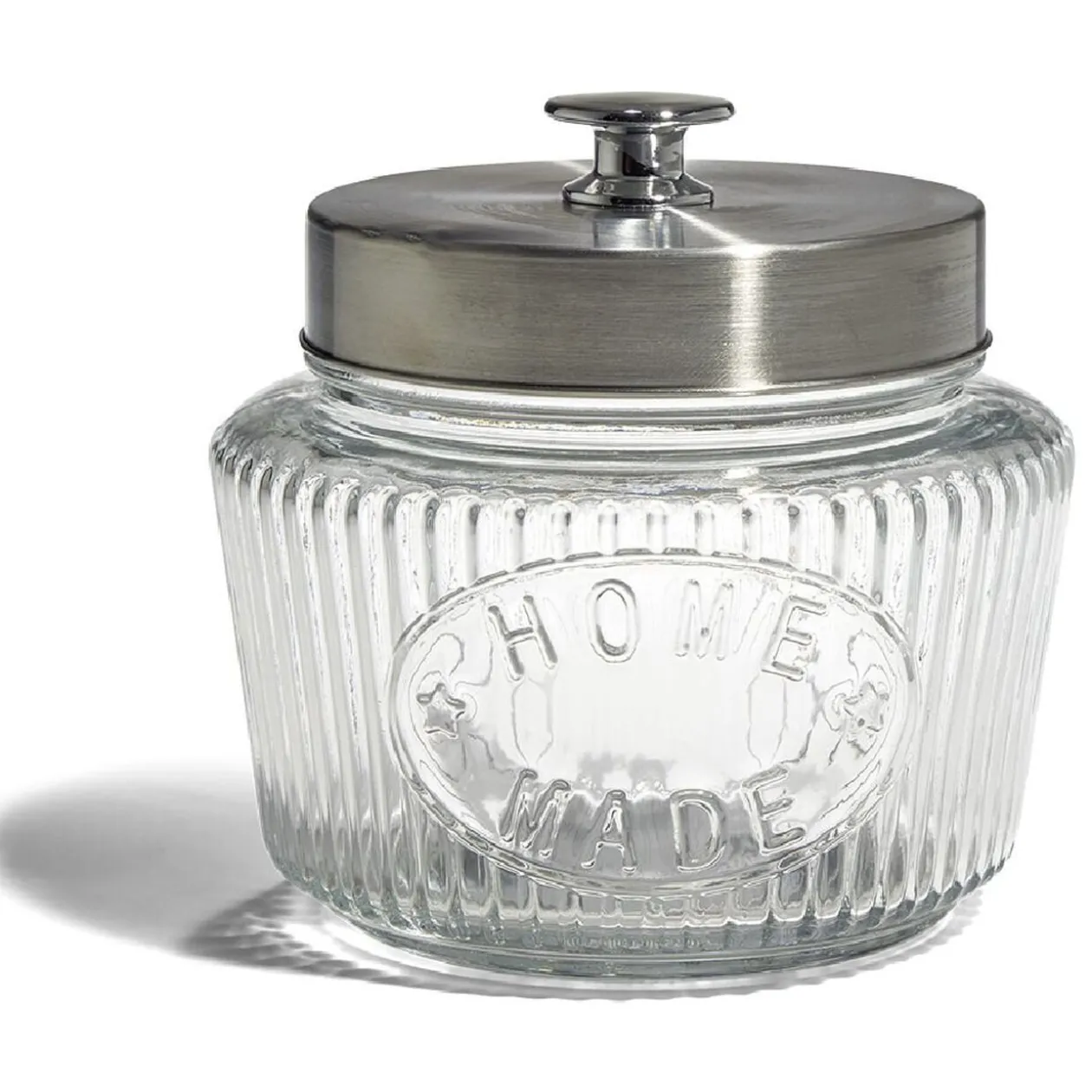 Bocal de conservation 1L en verre avec couvercle en métal Ø11,5xH14cm