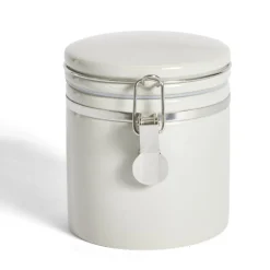 Bocal en céramique avec clip en métal Ø10xH13cm