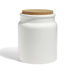 Bocal en céramique avec couvercle en liège Ø14,5xH17cm