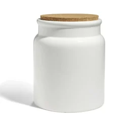 Bocal en céramique avec couvercle en liège Ø16xH19cm