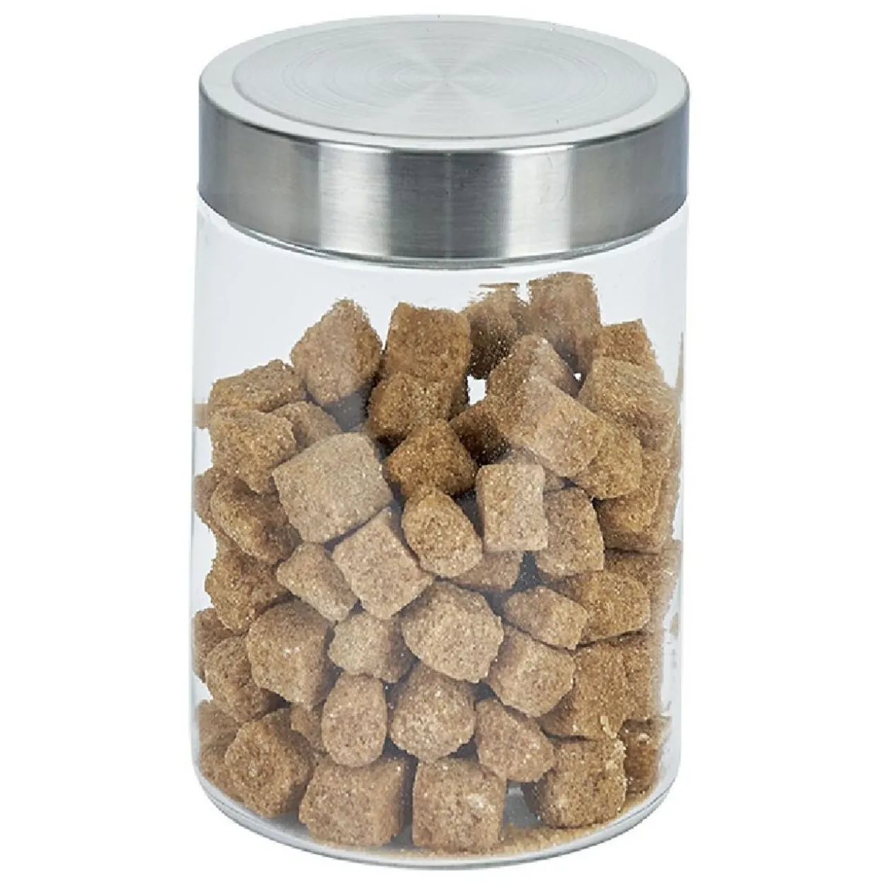 Bocal en verre avec couvercle inox - Lot de 4