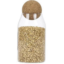 Bocal en verre avec couvercle en liège70 cl