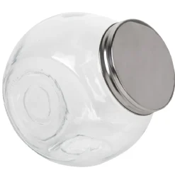 Bocal incliné verre couvercle métal 2 L