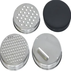 Bol à mixer inox avec base silicone et 3 râpes Ø22xH11,2cm