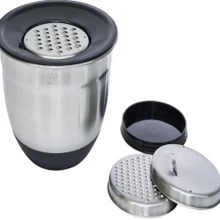 Bol à mixer inox avec base silicone et 3 râpes Ø22xH11,2cm