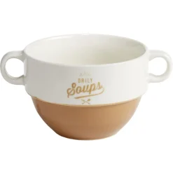 Bol à soupe en faïence bicolore 600 ml