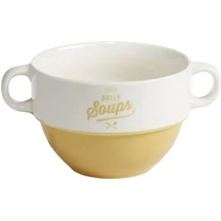 Bol à soupe en faïence bicolore 600 ml