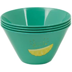 Bol Ananas bleu Summer smile x 4