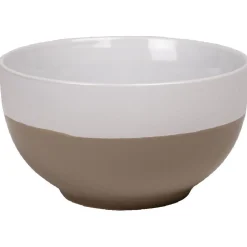 Bol bicolore blanc et taupe