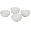Bol en céramique uni blanc x4