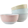 Bol imprimé carreau de ciment muticolore x4