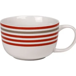 Bol jumbo blanc à rayures