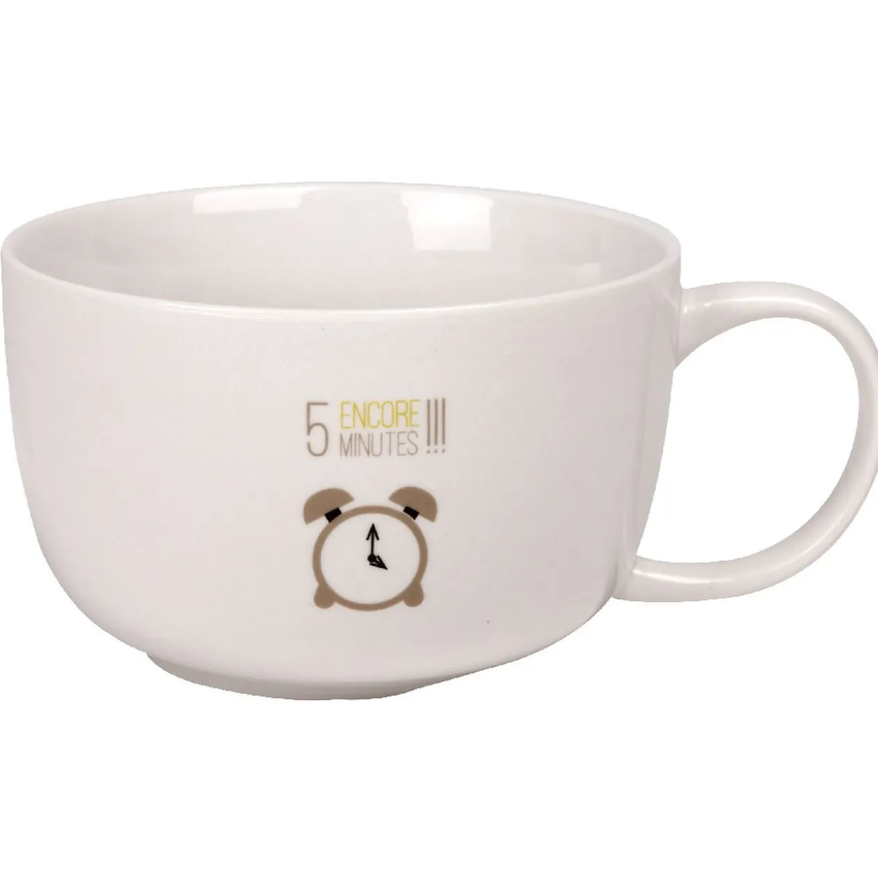 Bol jumbo blanc motif réveil