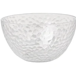 Bol plastique transparent martelé x4