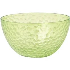 Bol plastique vert martelé x4