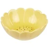 Bol saladier forme fleur dolomite jaune Ø16xH7,5cm