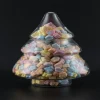 Bonbonnière en verre forme sapin Ø19,5xH28cm