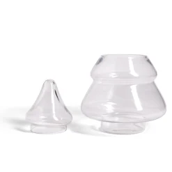 Bonbonnière en verre forme sapin Ø19,5xH28cm