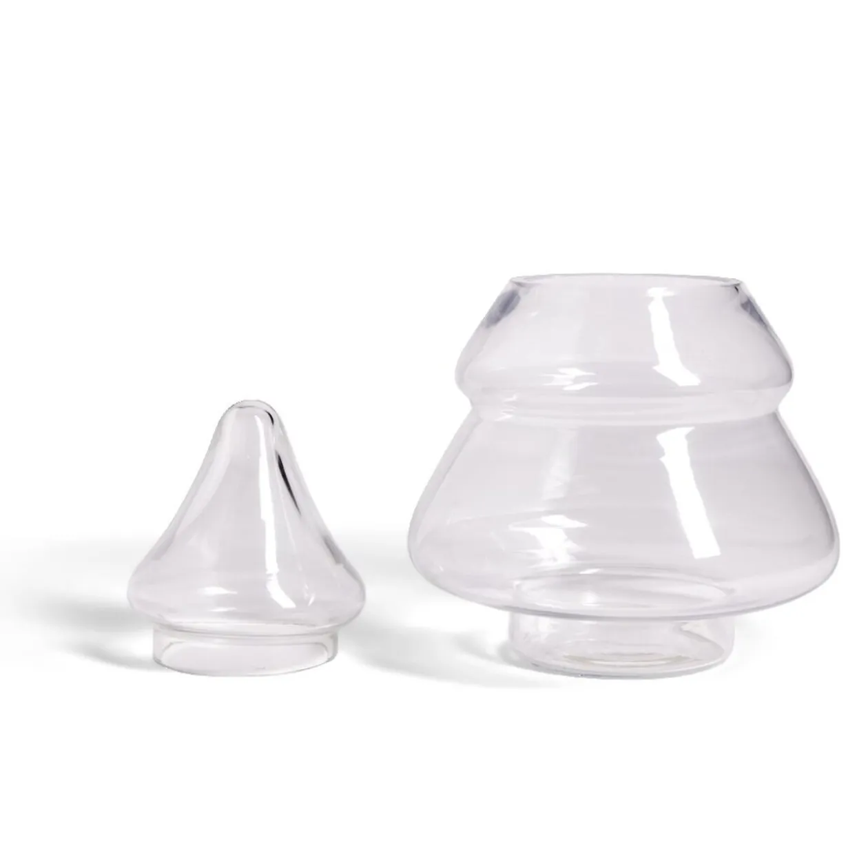 Bonbonnière en verre forme sapin Ø19,5xH28cm