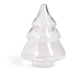 Bonbonnière en verre forme sapin Ø19,5xH28cm