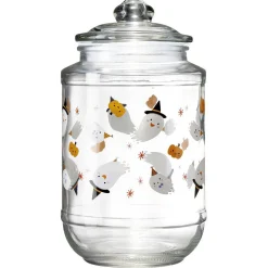 Bonbonnière 2L en verre motifs Halloween Ø13,5xH24,5cm