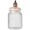 Bonbonnière transparente couvercle déco citrouille Halloween 1L
